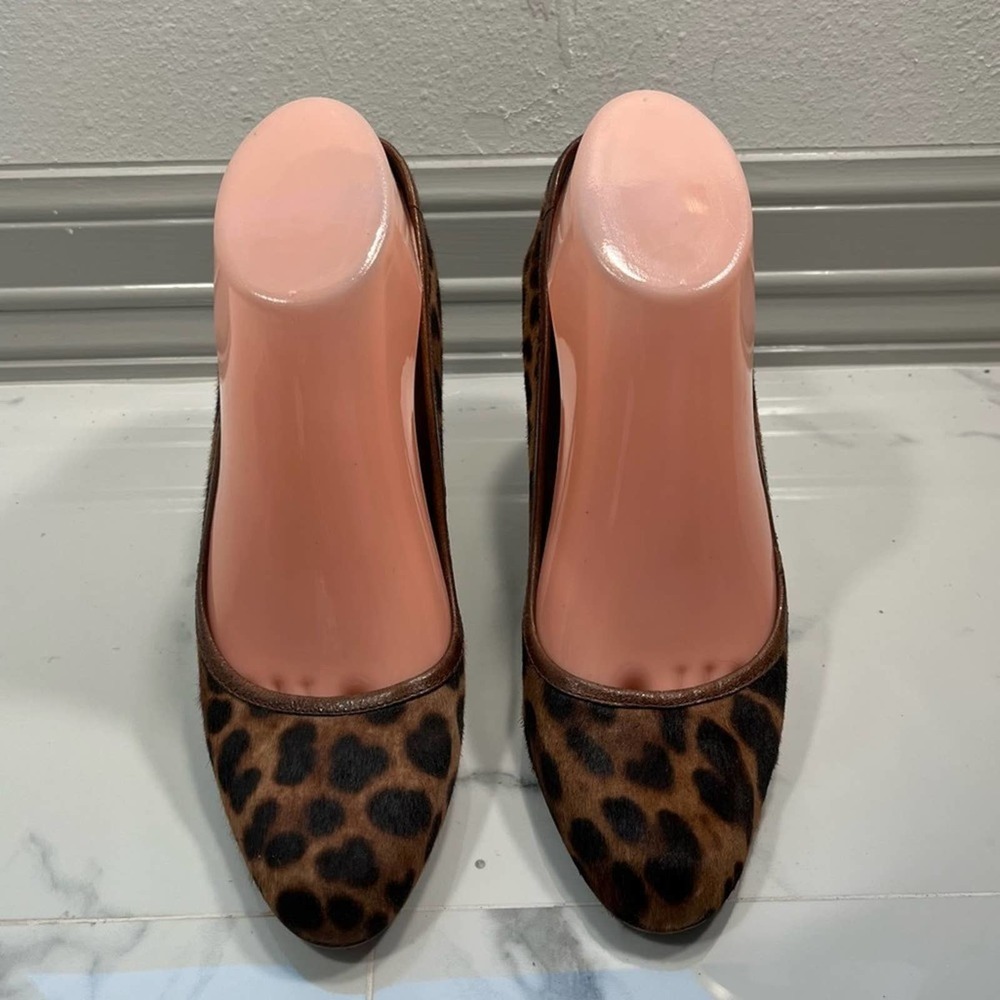 Dolce & Gabbana Leopard print Hair Pumps Brown Black Round Toe Heels 7.5 / 37.5 - Picture 2 of 9